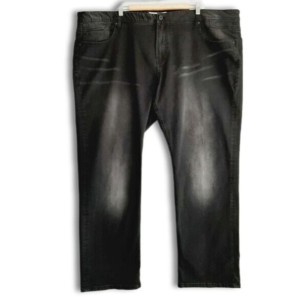 PROJEK RAW | Nikko Comfort Stretch Distressed Black Wash Jeans Men's Sz 48 - Picture 1 of 12